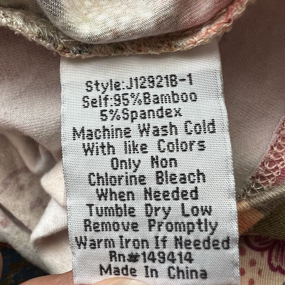 Johnny Was Multicolor Floral Short Sleeve Tee - Picture 8 of 9